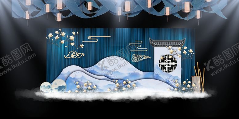 编号：12608610040316105688【酷图网】源文件下载-蓝色婚礼