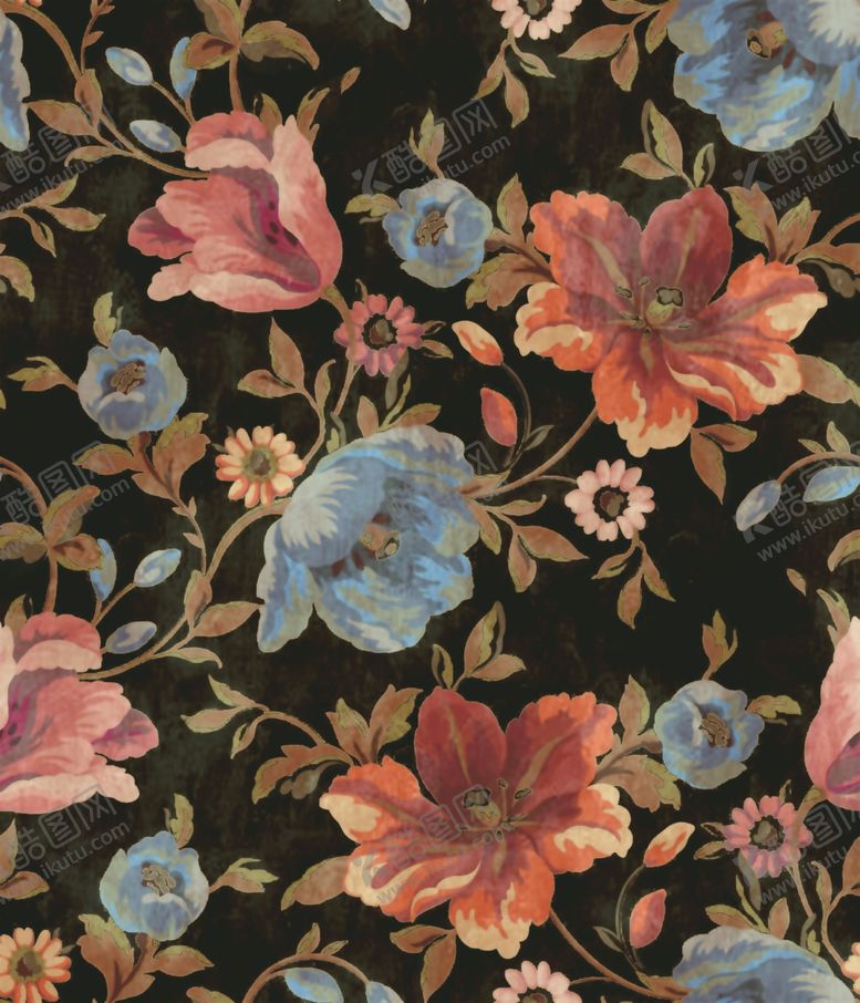 编号：27047910061121368735【酷图网】源文件下载-乱花大牌循环图矢量图位