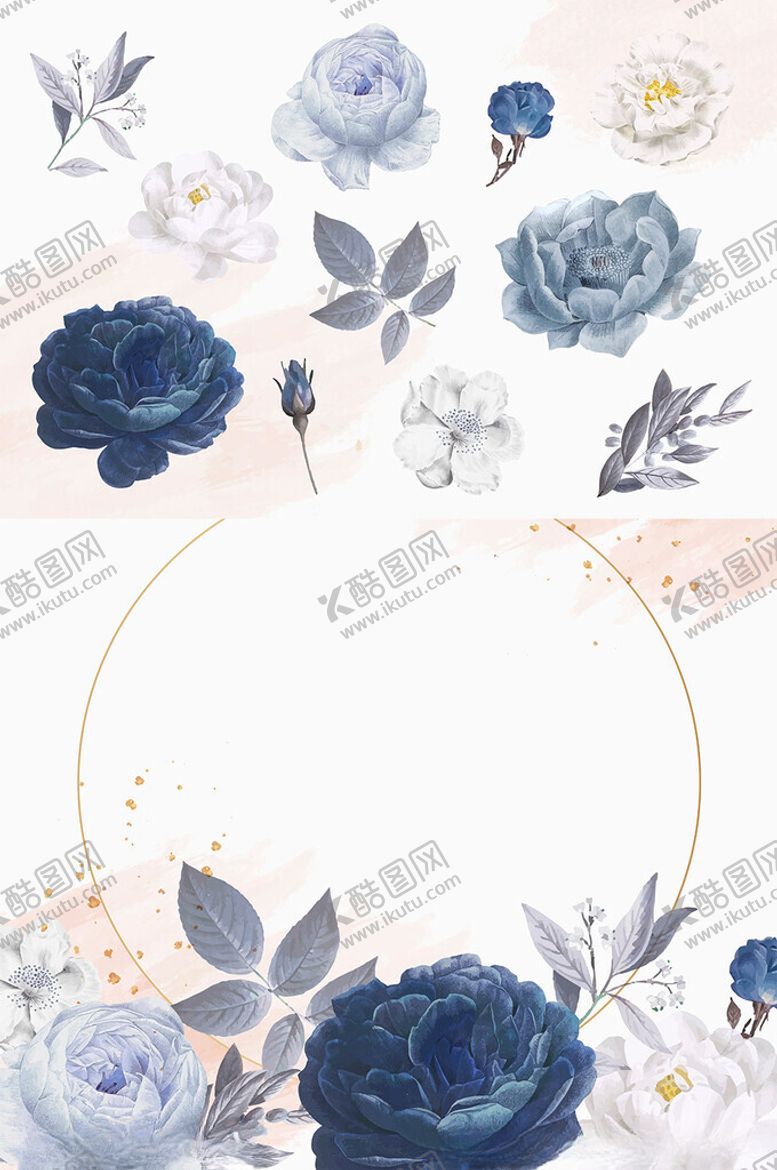 编号：54481403011102547076【酷图网】源文件下载-手绘水彩玫瑰花矢量插画