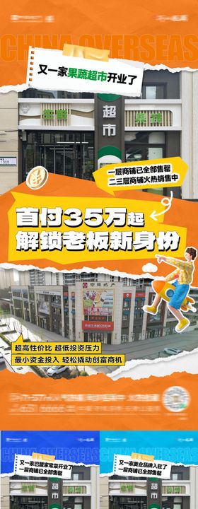 现代商铺价值点宣传海报