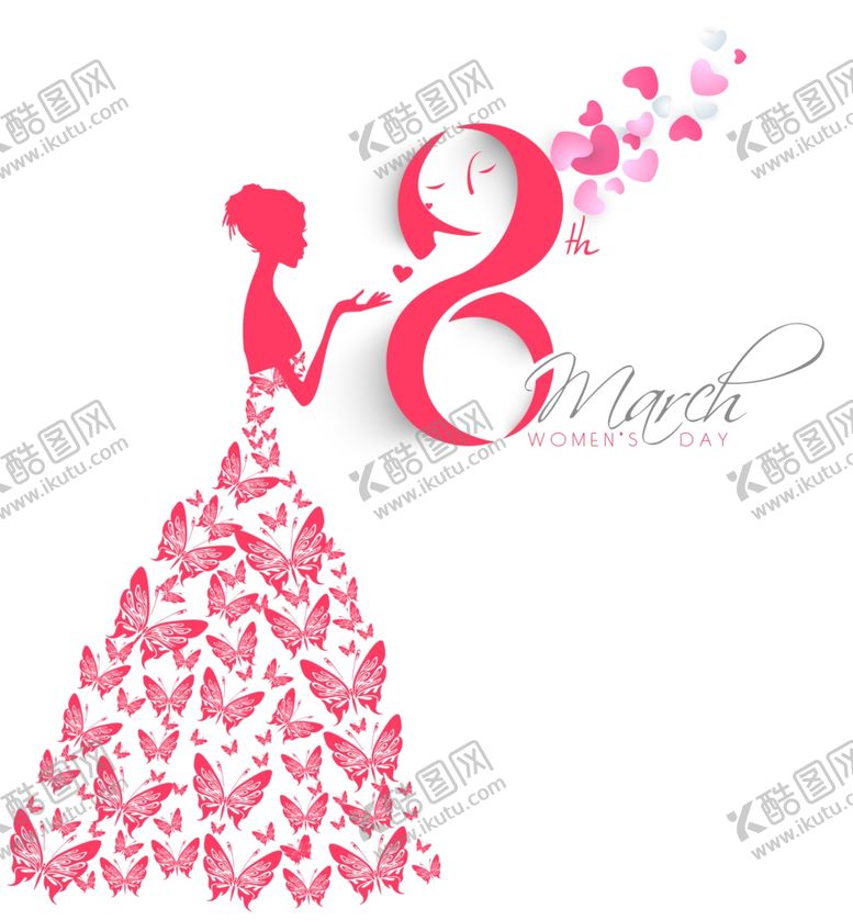 编号：99965010231918171726【酷图网】源文件下载-38女神节蝴蝶