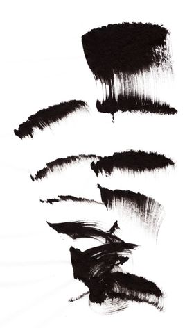 墨迹水素材水效果溅书法