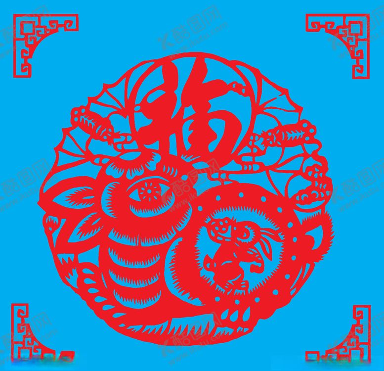 编号：45495810220424154546【酷图网】源文件下载-兔子剪纸