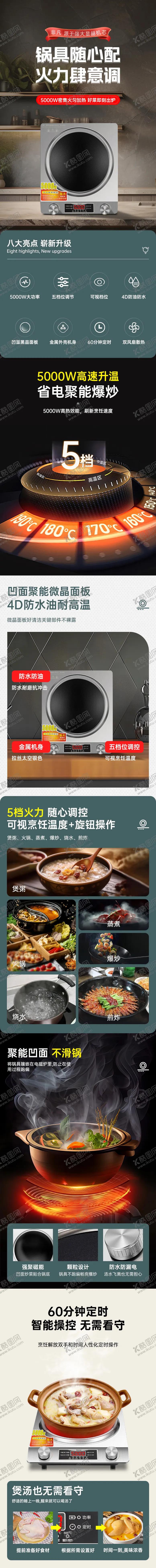 编号：32070912010338407054【酷图网】源文件下载-电磁炉电商详情页