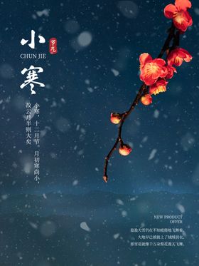 小寒海报小寒素材冰雪素材活动大传统节气冬季