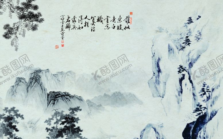 编号：48843306271838289679【酷图网】源文件下载-山水画水墨山水画意境山水画