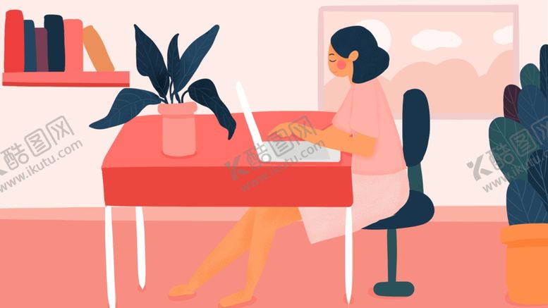 编号：54484210131417254038【酷图网】源文件下载-扁平化科技办公插画