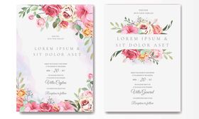 花卉婚礼邀请函