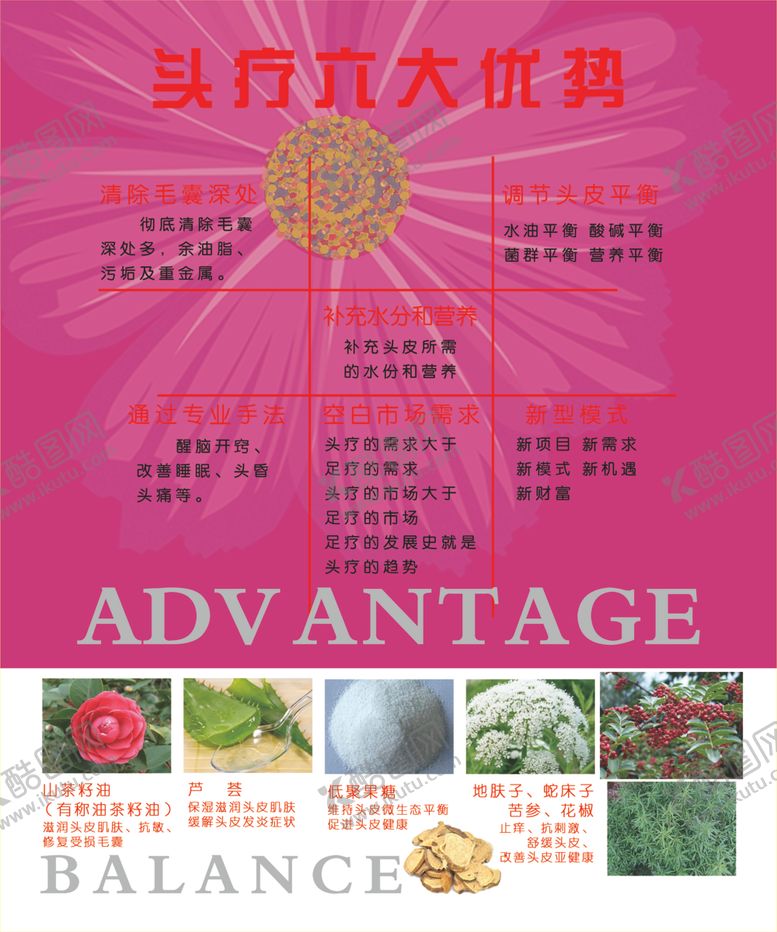 编号：66307907040148055116【酷图网】源文件下载-头疗六大优势