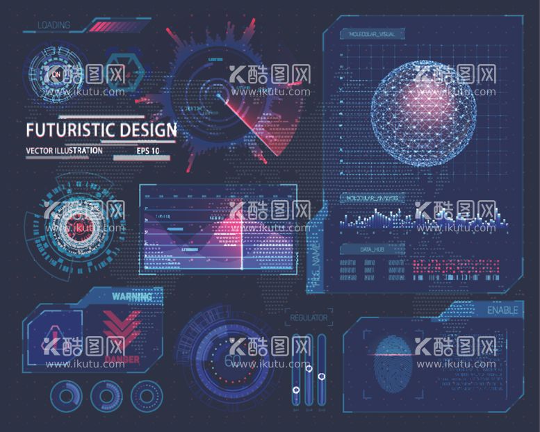 编号：51837701252029501722【酷图网】源文件下载-蓝色科技界面