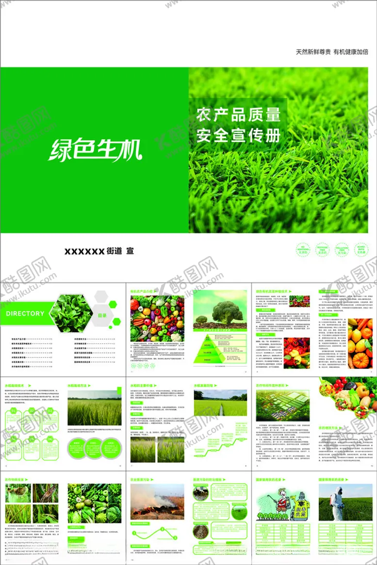 编号：78921803010614265038【酷图网】源文件下载-绿色农产品宣传手册