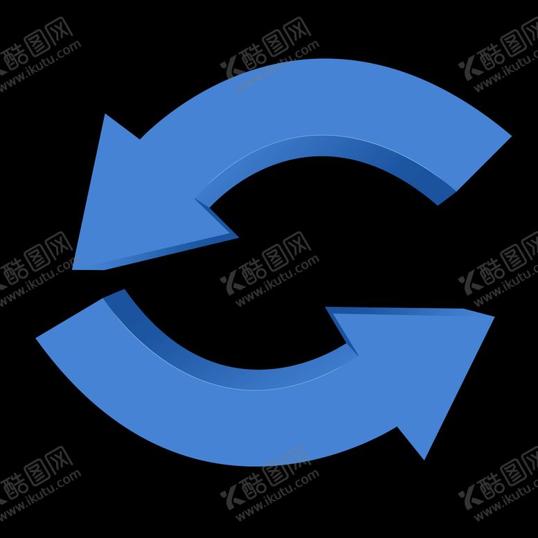 编号：04562809280623099457【酷图网】源文件下载-蓝色立体箭头