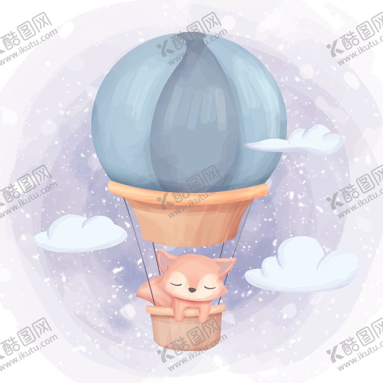 编号：55693010290135291221【酷图网】源文件下载-水彩动物