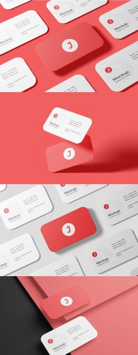 圆角名片展示样机