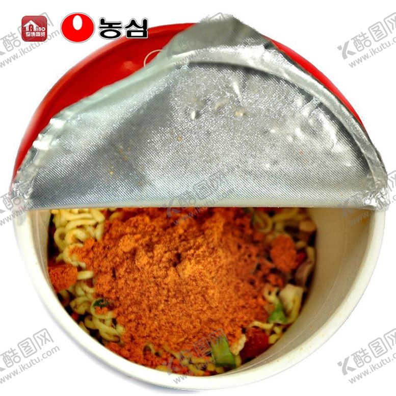 编号：77348609270531216080【酷图网】源文件下载-韩国农心辛拉面碗面方便面红色