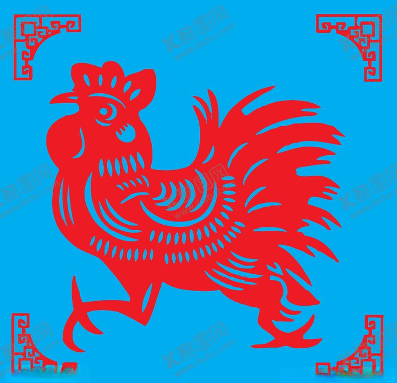 编号：46741810191819064471【酷图网】源文件下载-鸡剪纸