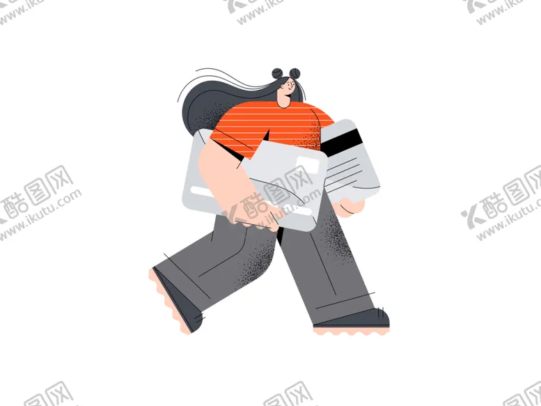 编号：42534702062005172398【酷图网】源文件下载-几何风格人物插画
