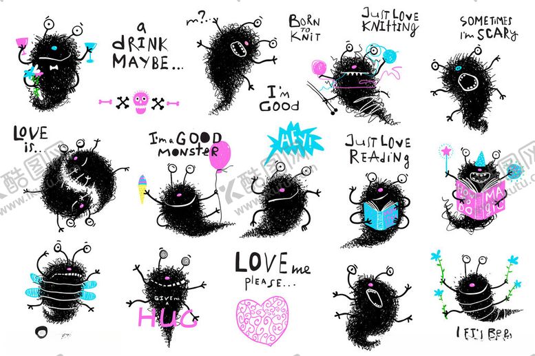 编号：79667911211235332131【酷图网】源文件下载-可爱蜜蜂插画图案集合