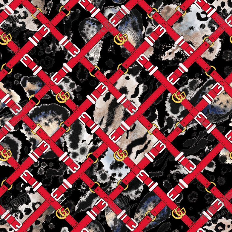 编号：63154110272134085900【酷图网】源文件下载-链条豹纹设计大牌图案