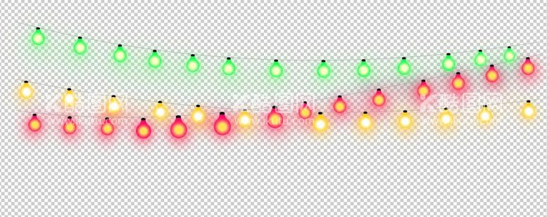 编号：60122311150419255695【酷图网】源文件下载-梦幻浪漫串灯星空灯带灯珠免抠图