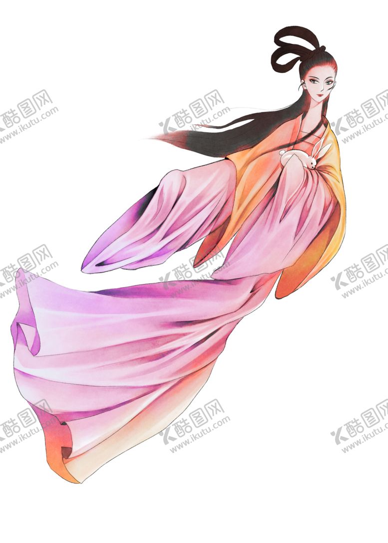 编号：99045301250841215017【酷图网】源文件下载-中秋节传统古典水墨嫦娥