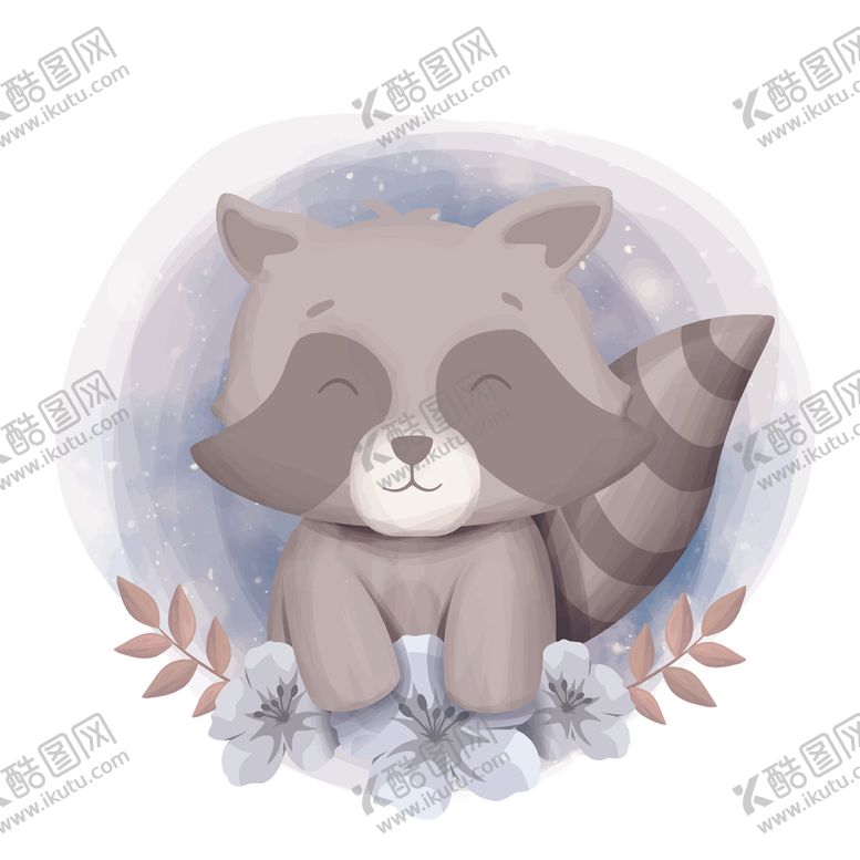 编号：71043010272139312098【酷图网】源文件下载-水彩动物