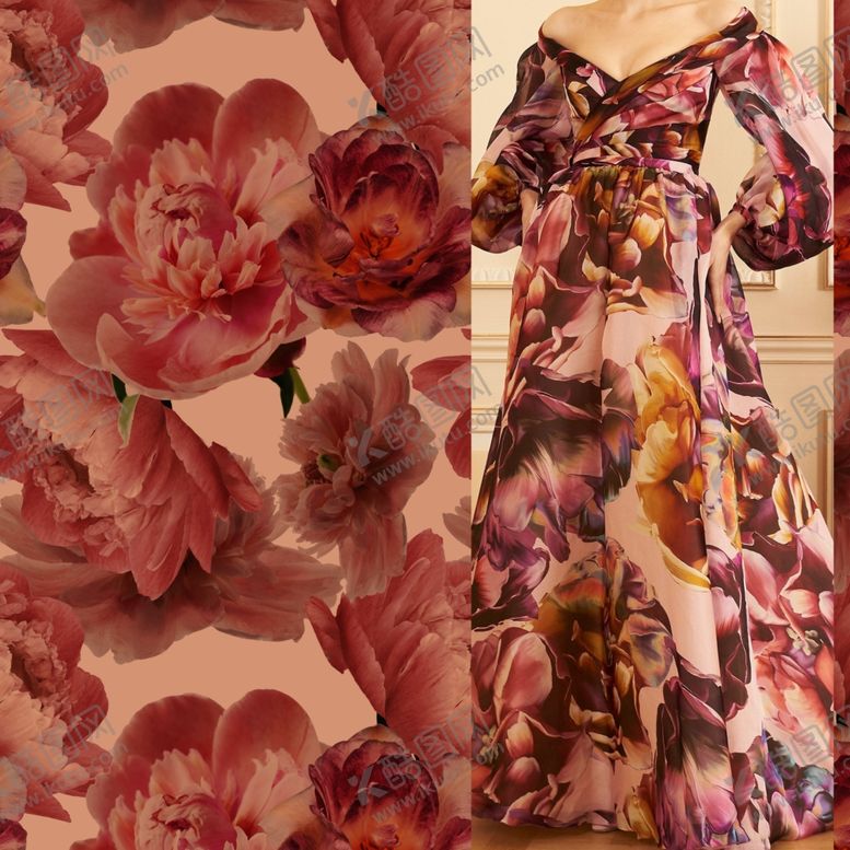 编号：72831610310605184642【酷图网】源文件下载-大花朵女装