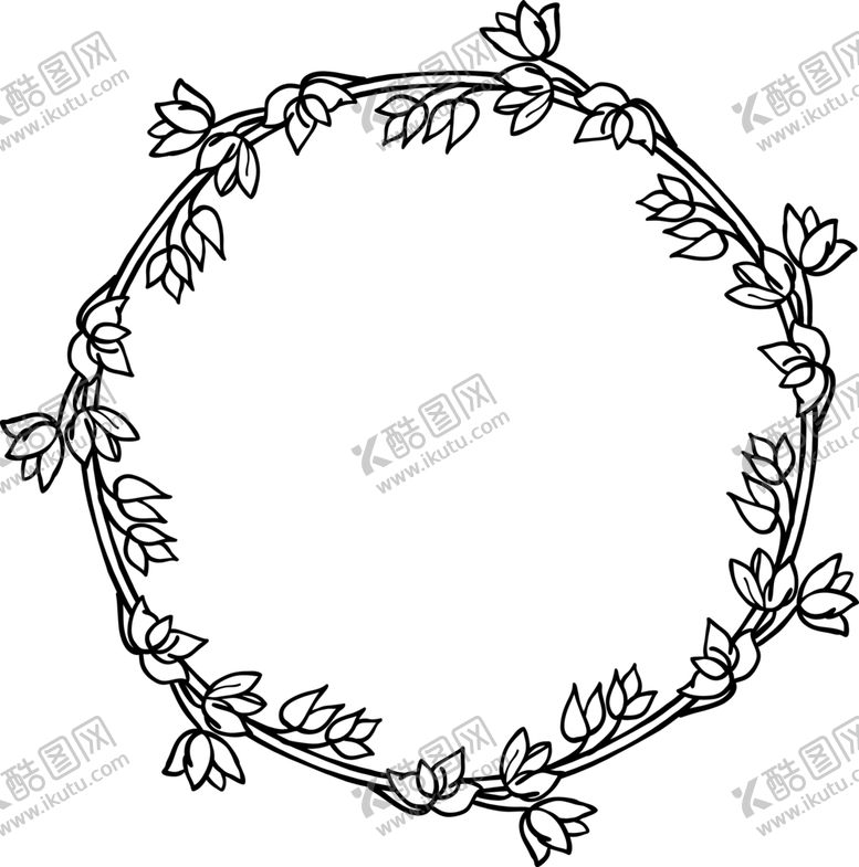 编号：15432405140341033109【酷图网】源文件下载-圆形花环