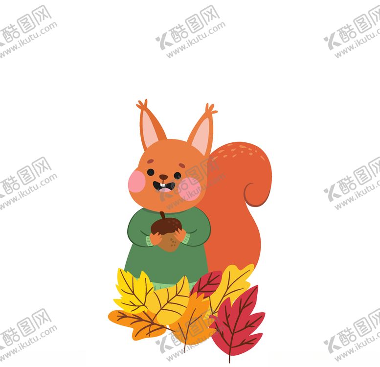 编号：79462909160933341687【酷图网】源文件下载-矢量卡通松鼠