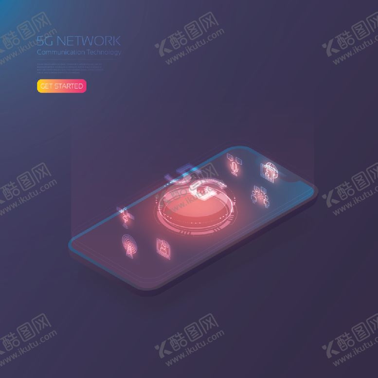 编号：56295207030505316895【酷图网】源文件下载-全息5G数字技术