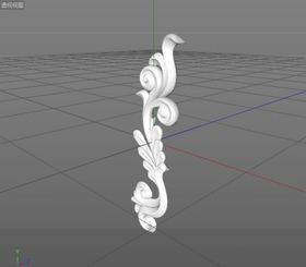 C4D模型欧式雕花