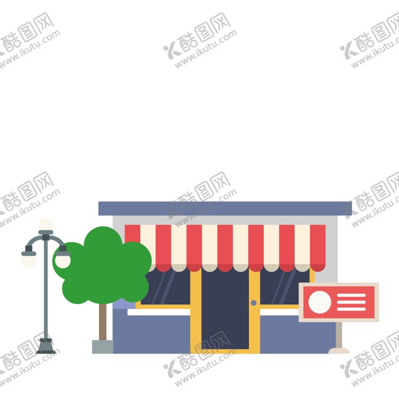 编号：75386601132306225322【酷图网】源文件下载-商铺 插画 手绘