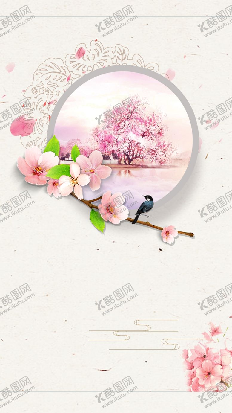 编号：73234310142057284531【酷图网】源文件下载-桃花背景