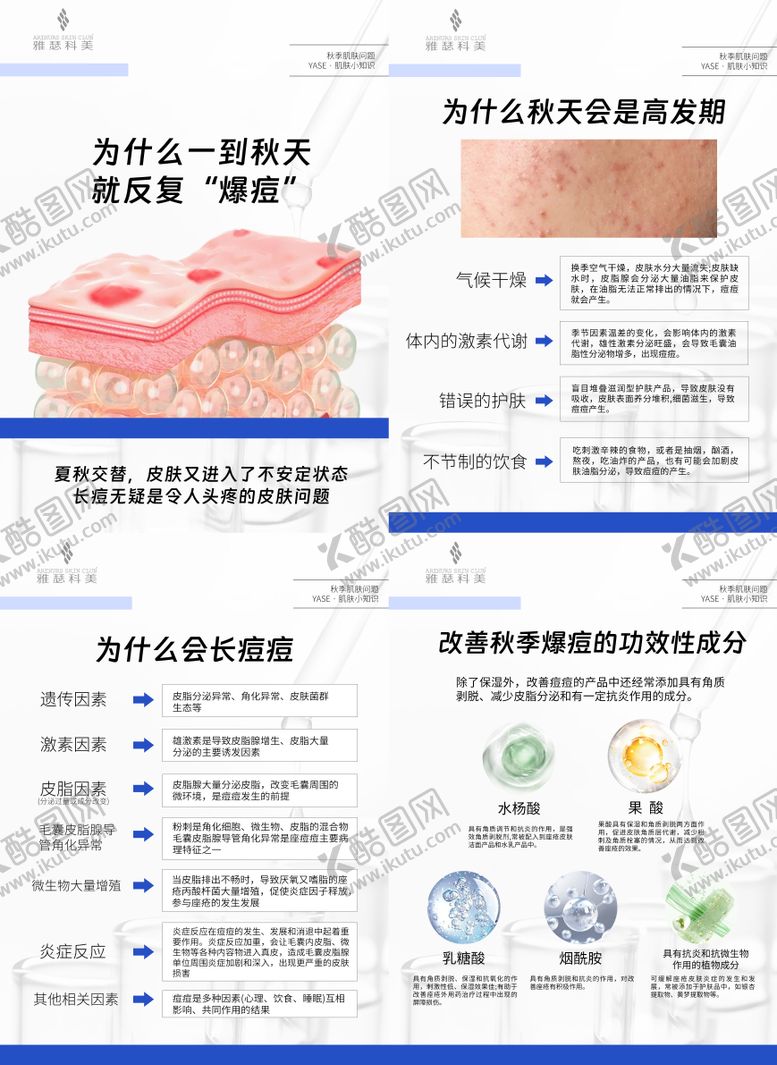 编号：59781312041552478076【酷图网】源文件下载-美业秋季肌肤知识科普海报