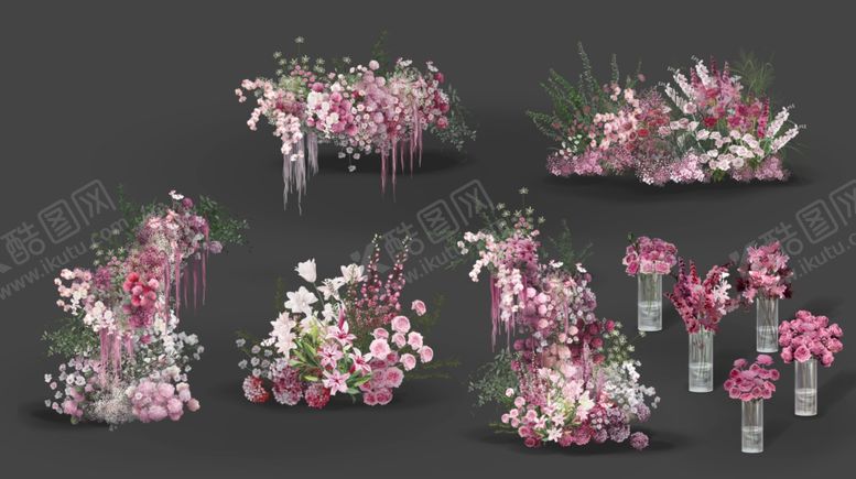 编号：50566709221054025094【酷图网】源文件下载-婚礼粉色花艺