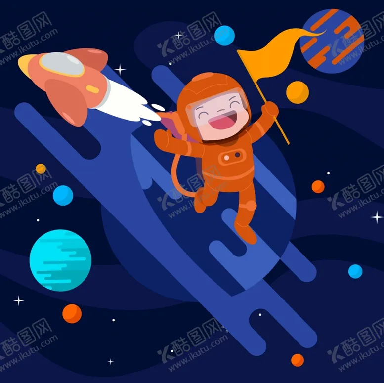 编号：12506410301524563239【酷图网】源文件下载-太空火箭和宇航员