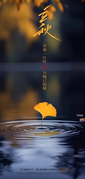 二十四节气立秋海报