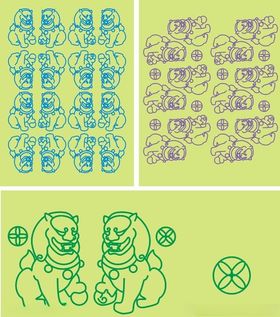 石狮子花纹