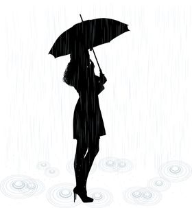 插画美女动物人像