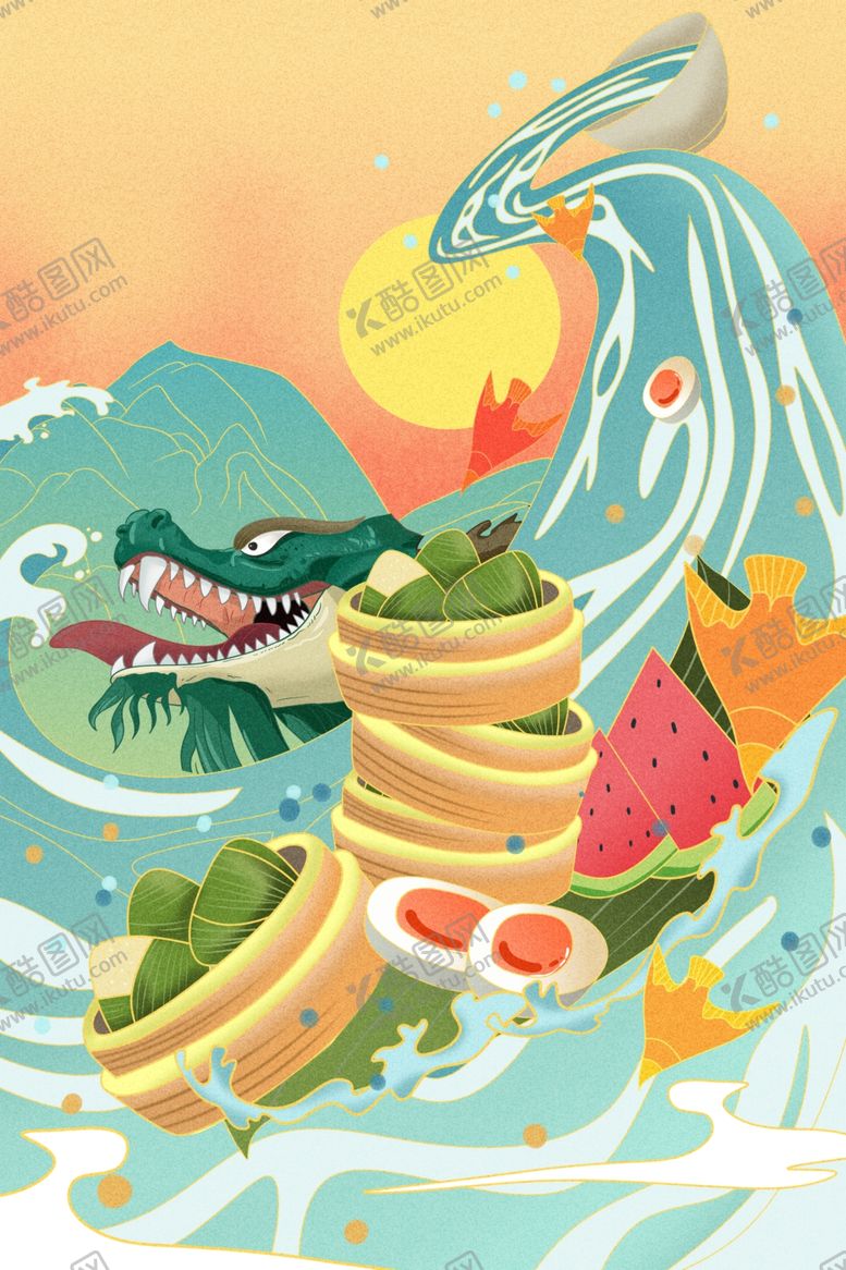 编号：73732910200044169899【酷图网】源文件下载-端午节插画