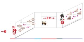 谢师宴  升学宴  楼梯文化墙