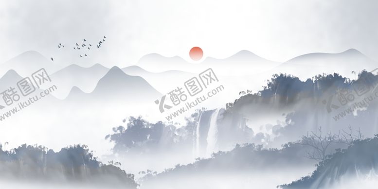 编号：97528402142153483351【酷图网】源文件下载-水墨山水