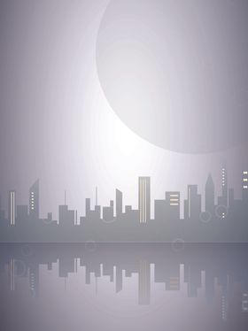 城市剪影立体装饰背景素材