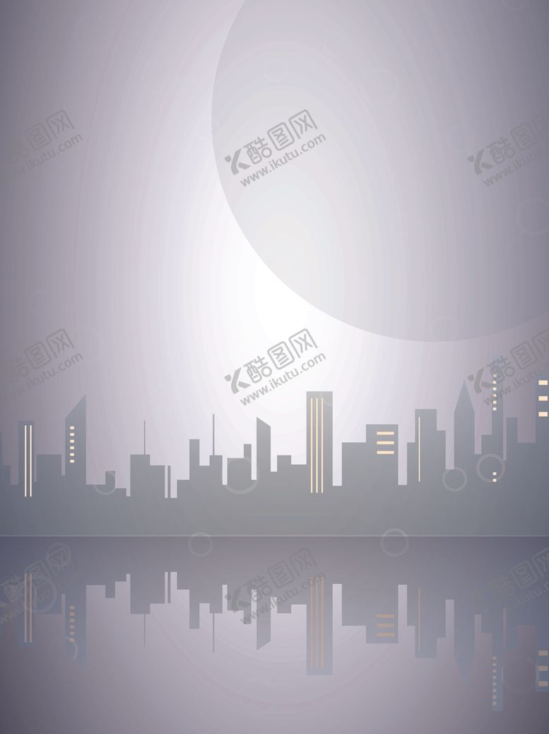 编号：43015010262335508092【酷图网】源文件下载-城市剪影背景