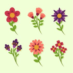 各种花朵手绘