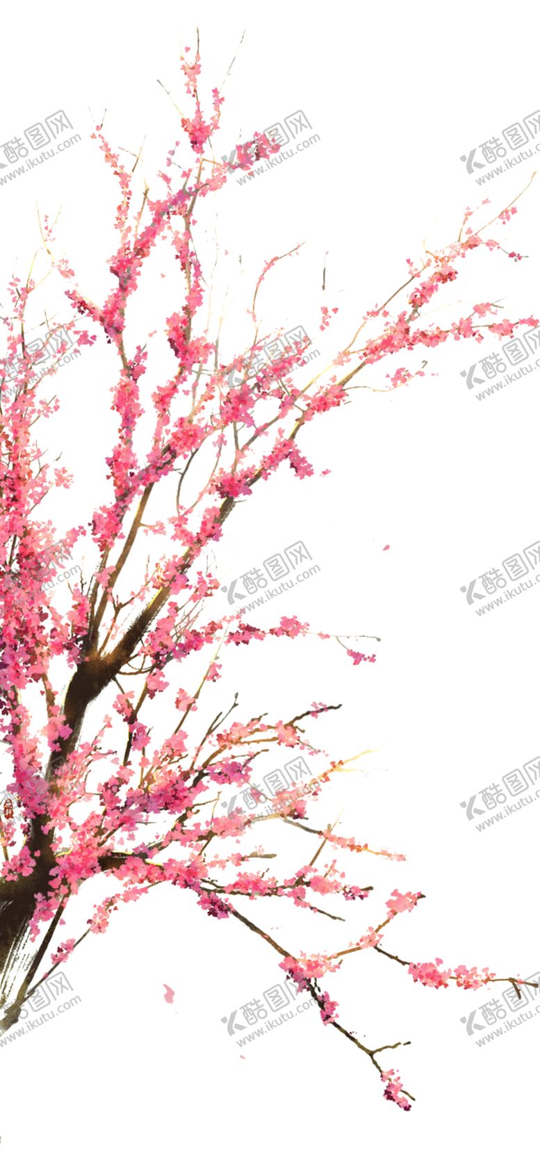 编号：18825310070336454018【酷图网】源文件下载-传统古风水墨花