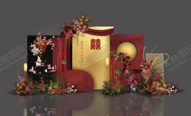 编号：52158903071635111486【酷图网】源文件下载-订婚宴布置