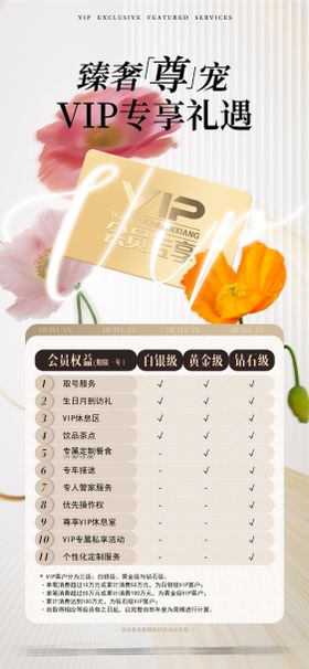 VIP会员权益海报