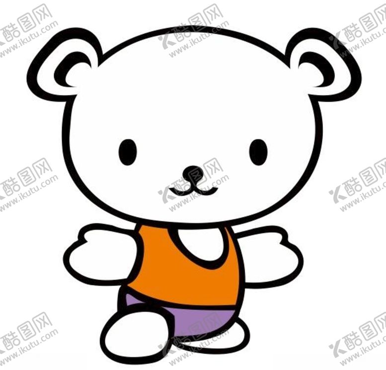 编号：58606305160450396577【酷图网】源文件下载-矢量卡通小熊
