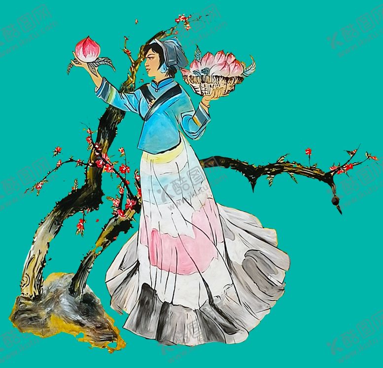 编号：11542707081003566121【酷图网】源文件下载-彝族美女素材